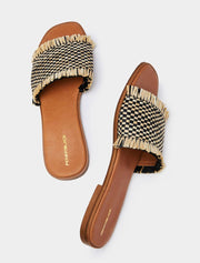 Woven Fringed Sandals