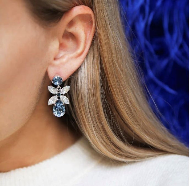Mini Dione Earrings - Denim Blue & Blue Shade