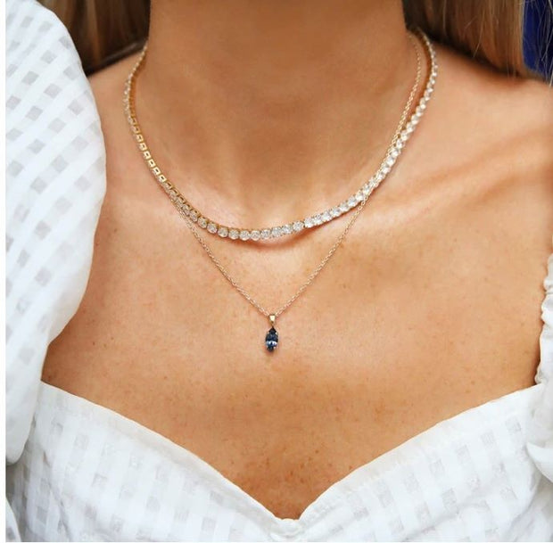 Zara Cubic Zirconia Crystal Necklace