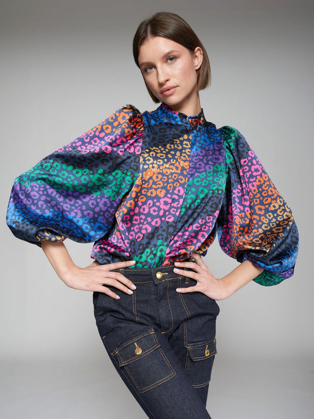 Multi Coloured Leopard Blouse