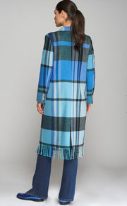 Blue Blanket Check Coat