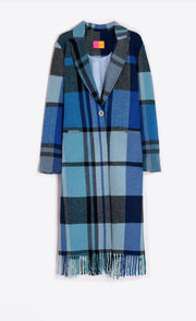 Blue Blanket Check Coat