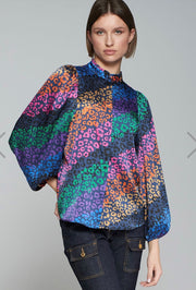 Multi Coloured Leopard Blouse