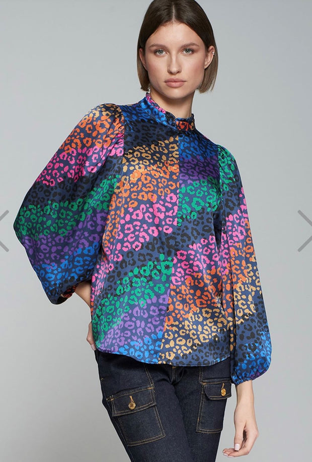 Multi Coloured Leopard Blouse