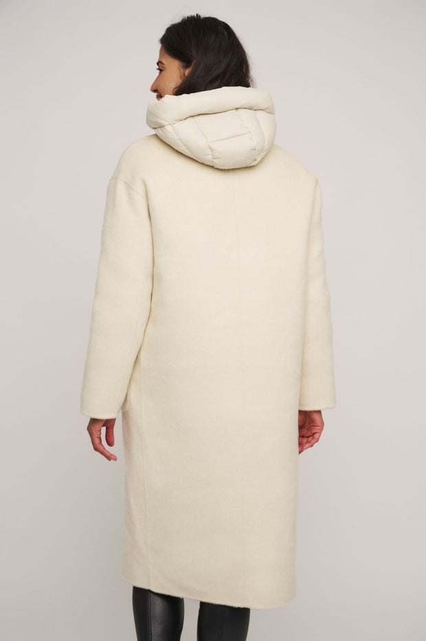 Reni Wool & Alpaca Coat with Removable Feather & Down Jacket