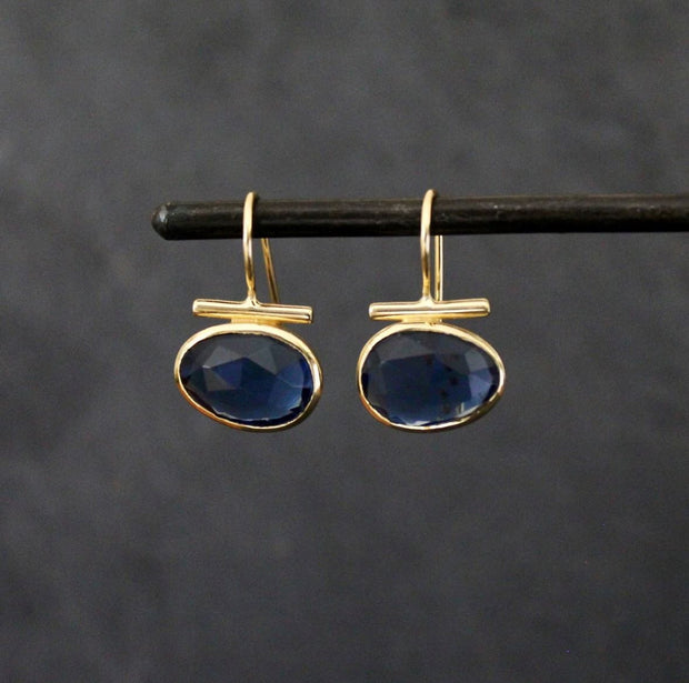 Kyanite Vermeil Bar Earrings