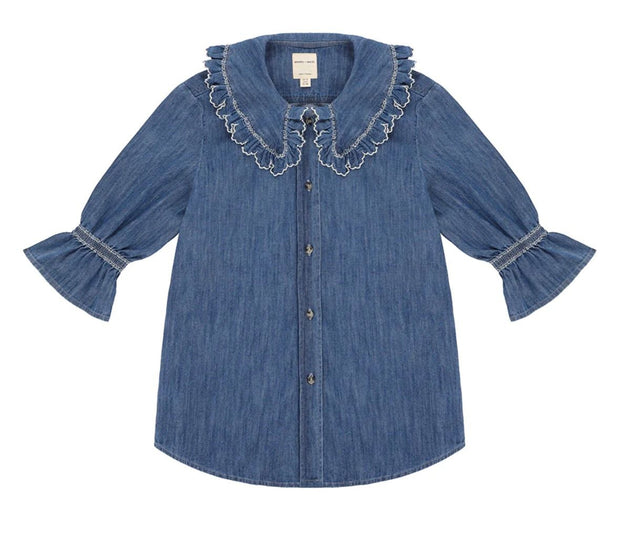 Daisy Blouse in Indigo Denim