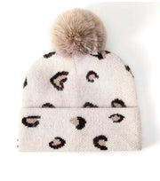 Ivory Leopard Faux Fur Hat